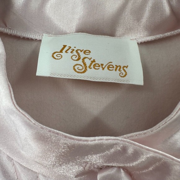 Vintage Ilise Elise Stevens Satin Ruffle Cottage Core Victorian Night Gown LARGE - Picture 13 of 16